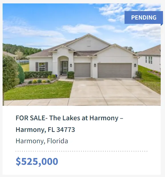 Harmony FL | 4 bedrooms house for sale golf community 55+ active adult