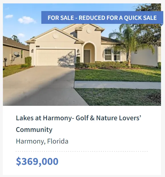 Lakes at Harmony | Gated golf community home for sale conservation preserve